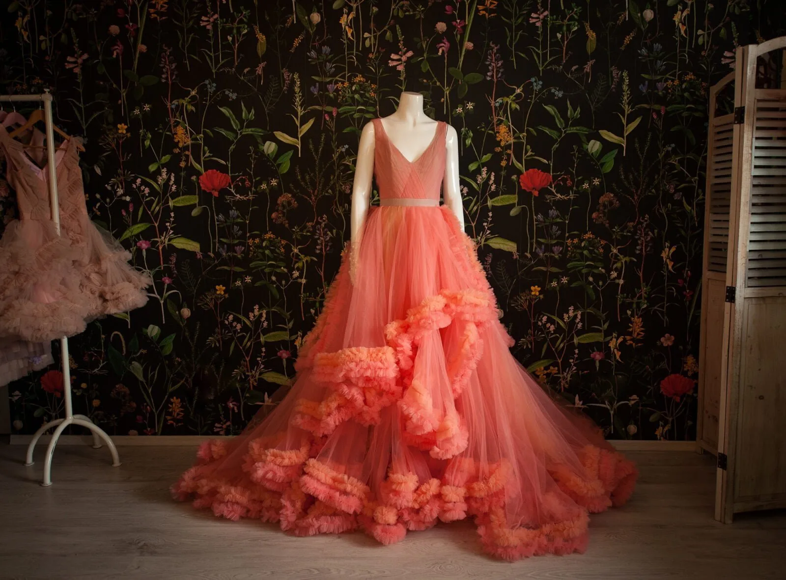 strapless open back dress Buy Peach Red In Combination Traditional Churidar Suit Online