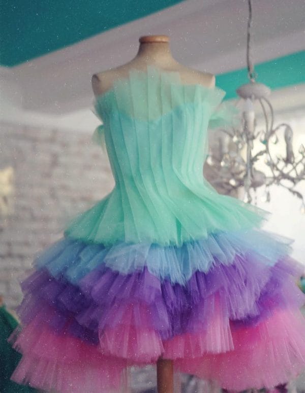 Rainbow Milkshake Dress by Chotronette - Made to Measure