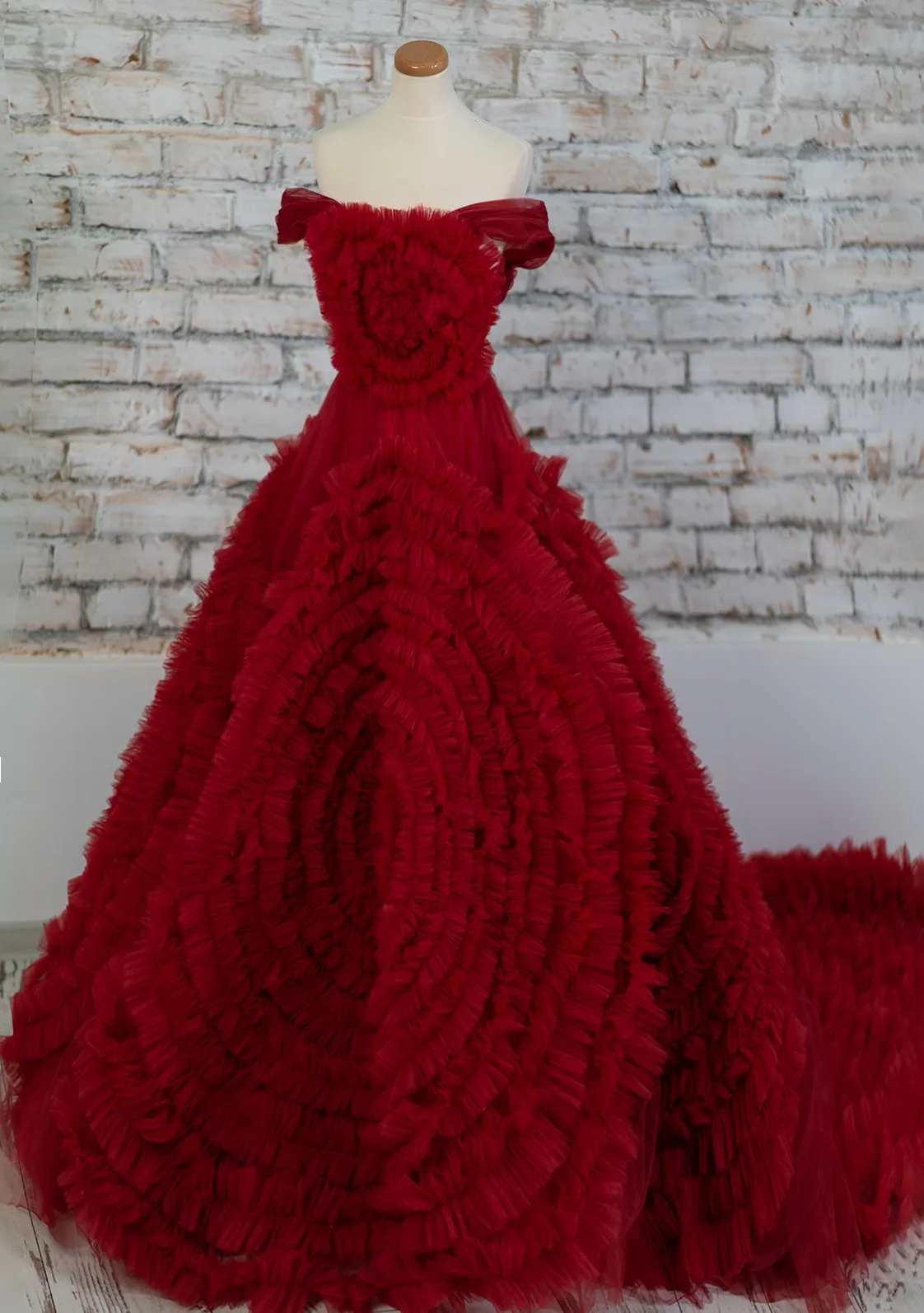Cranberry Souffle Dress by Chotronette - Made to Measure