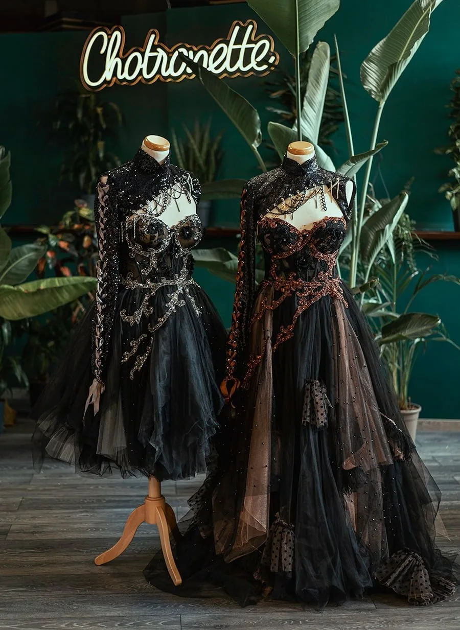 Black & Bronze Armour by Chotronette - Made to Measure Alternative Event & Wedding Dress
