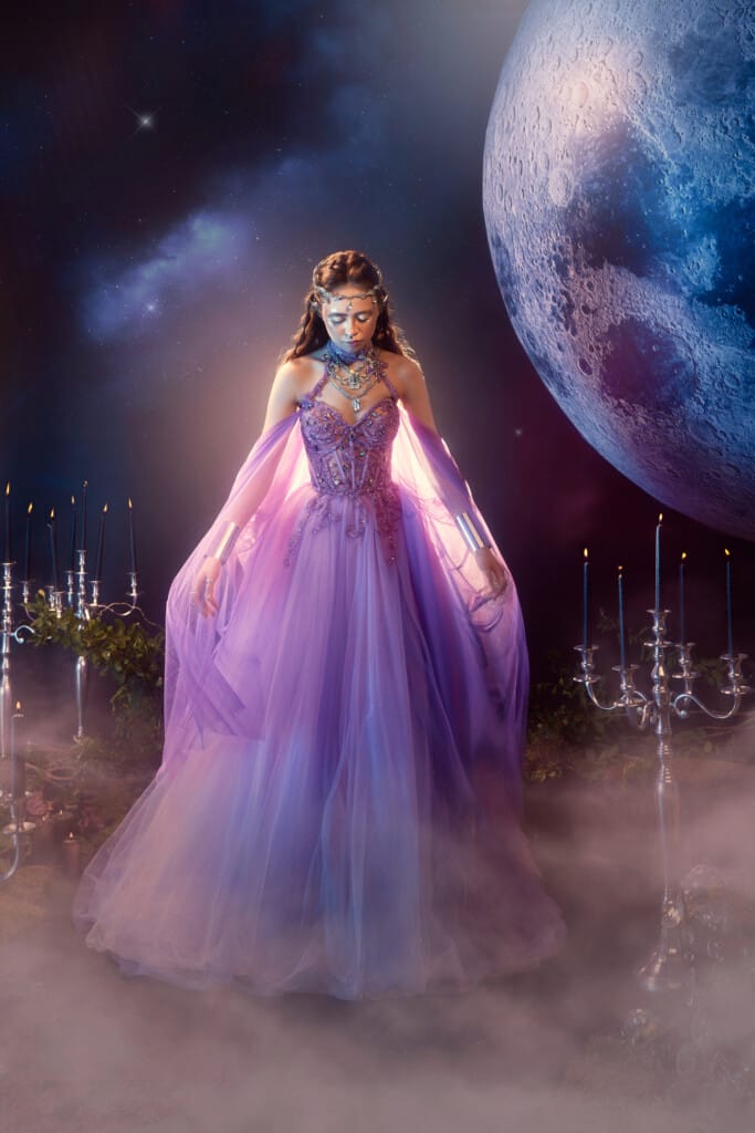 Lilac fae by chotronette unique dress design made to measure