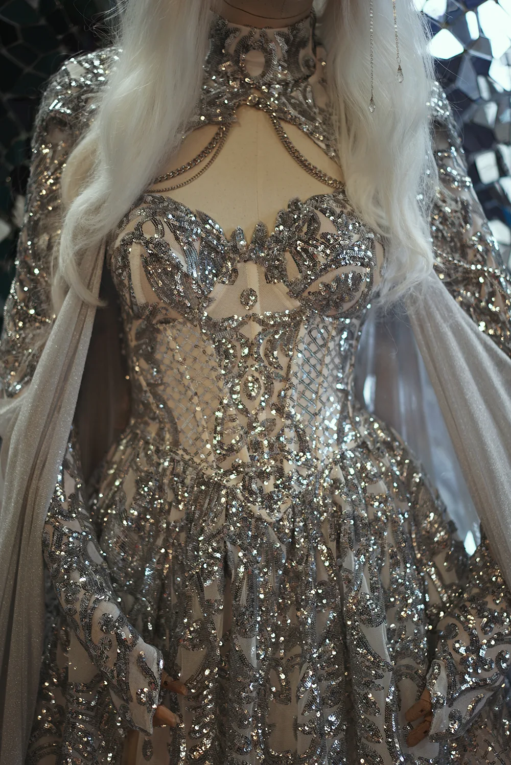 Moondrop Mousse Chotronette dress - Made to measure unique bridal design