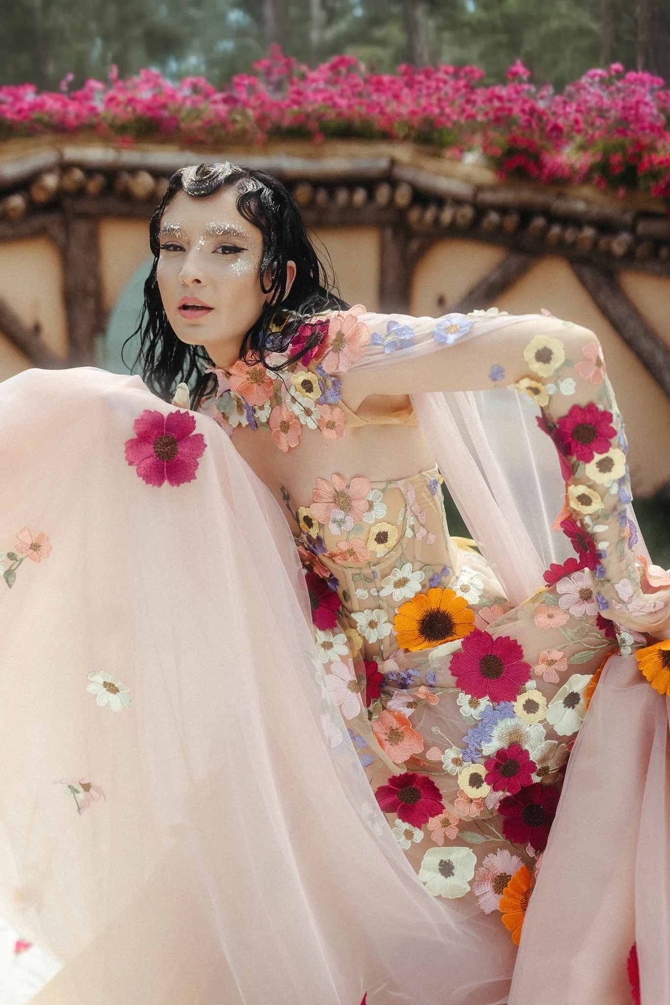 Bloom Sorbet Chotronette dress - Made to measure unique bridal design