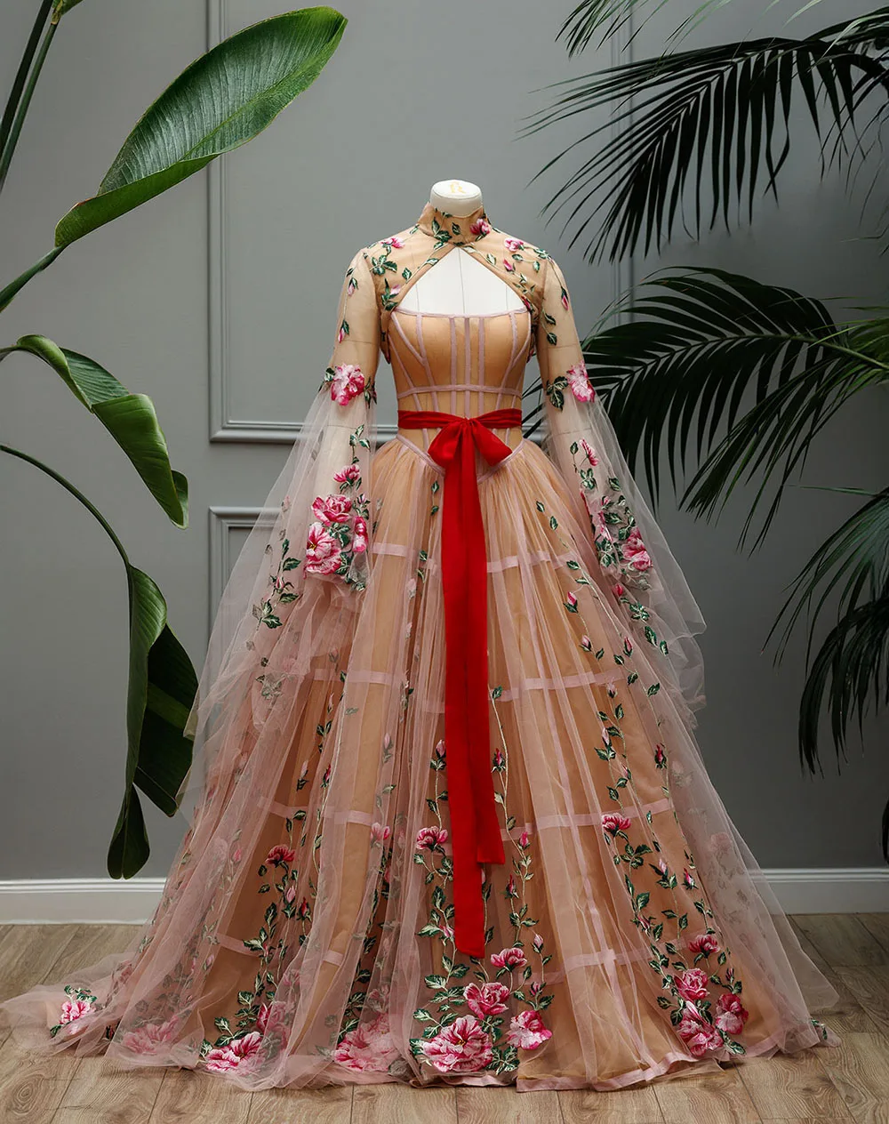 Rosette Meringue Chotronette dress - Made to measure unique bridal design