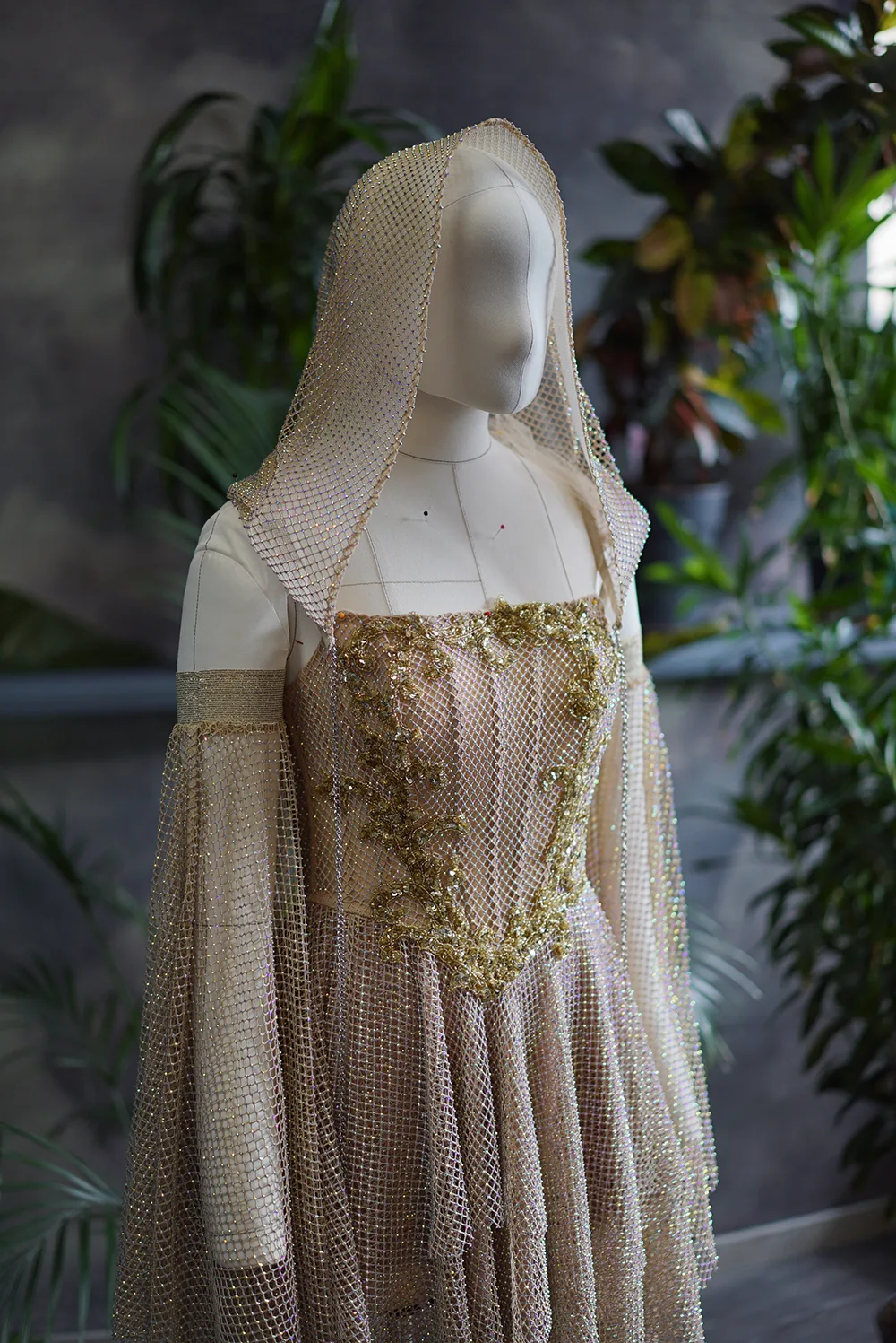 Golden Glaze Chotronette dress - Made to measure unique bridal design
