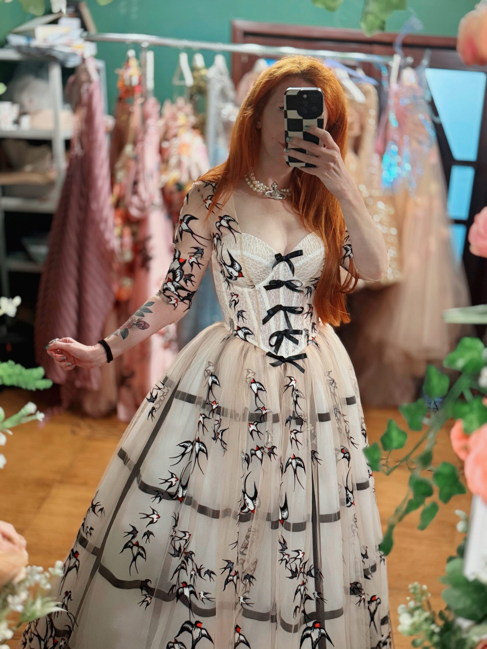 Flight of Sugar Chotronette dress - Made to measure unique bridal design