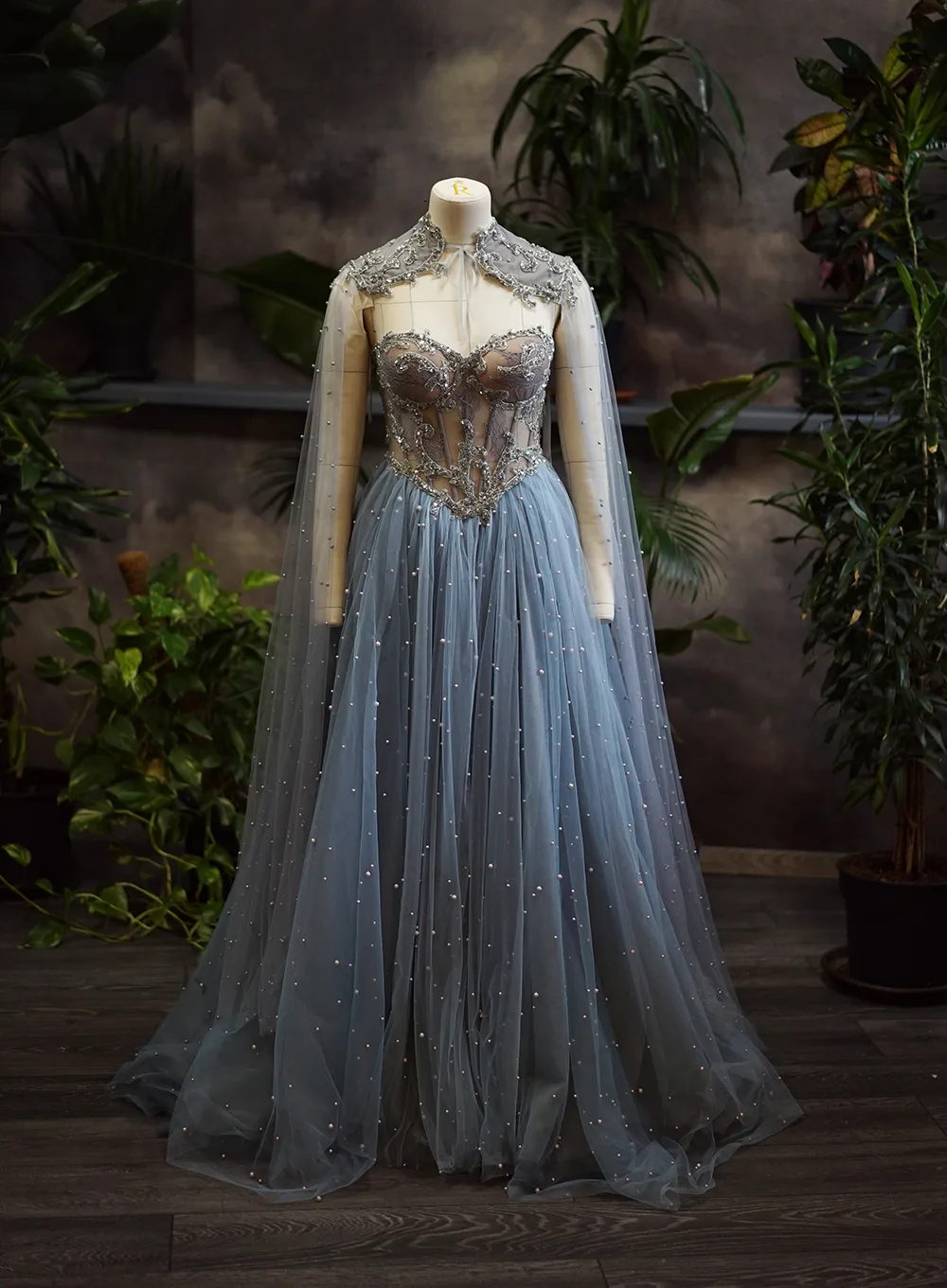 Glacial Macaron Chotronette dress - Made to measure unique bridal design